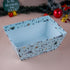 Nordic Noel Frosted Blue Gold Foiled Basket