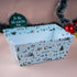 Nordic Noel Frosted Blue Gold Foiled Basket
