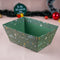Nordic Noel Holiday Green Gold Foiled Basket