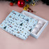 Nordic Noel Frosted Blue Rigid Chocolate Box ( Cavity of 12 pcs )