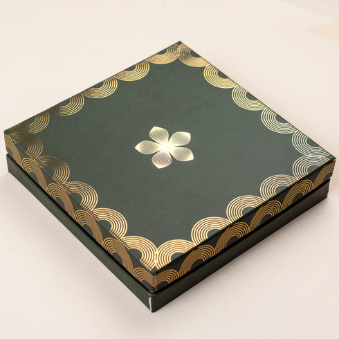 Utsav Olive Green Cuff Style Mithai/Chocolate Box ( Cavity of 16 pcs )