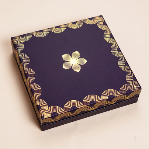 Utsav Midnight Purple Cuff Style Mithai/Chocolate Box ( Cavity of 16 pcs )