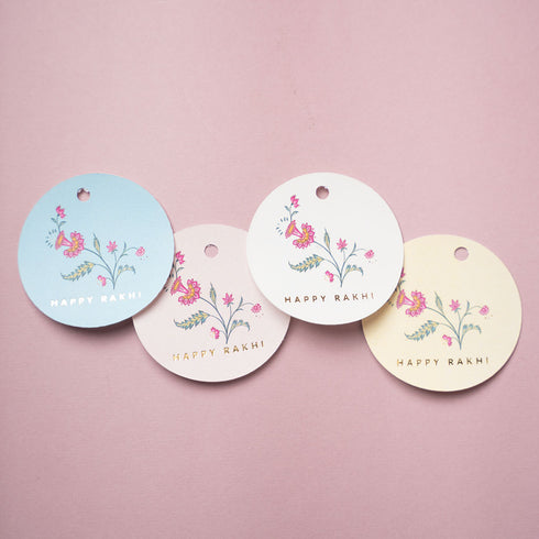 Happy Rakhi Tag (Round Pack of 10)