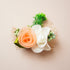 Peach & White Rose Flower bunch - Pack of 4 pcs (for packaging & decoration)