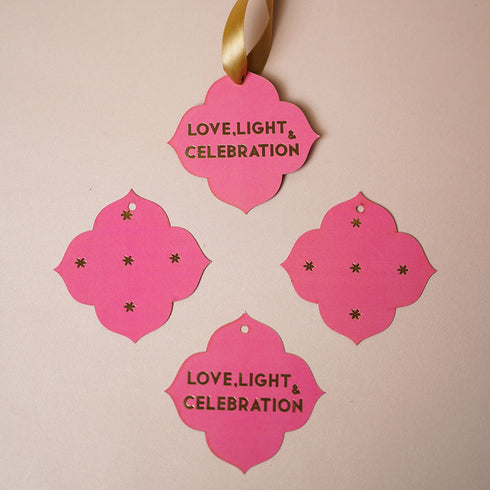Festive Tag - Light Pink (Pack of 10 pcs - Love, Light & Celebration)