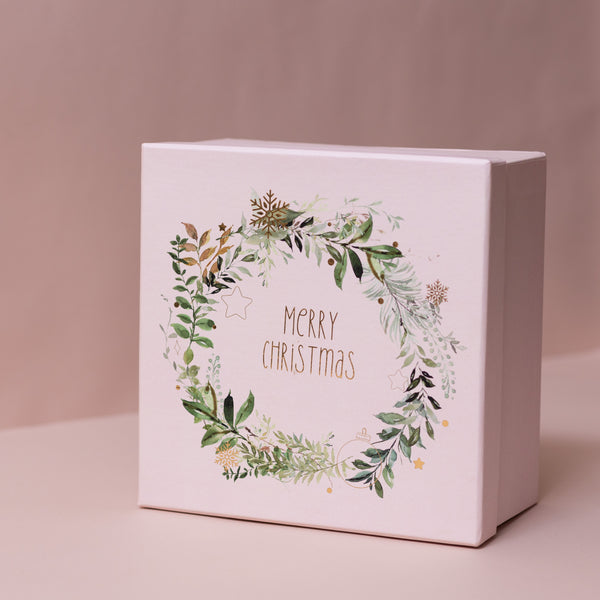Merry Christmas Wreath Box (Blush Pink)
