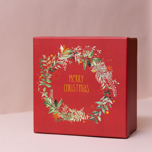 Merry Christmas Wreath Box (Red)