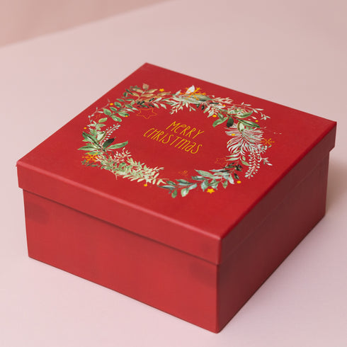 Merry Christmas Wreath Box (Red)