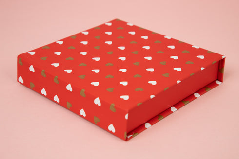 Red Heart Chocolate Magnetic Box (Cavity of 9 pcs)