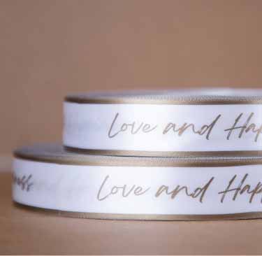 Love and Happiness Satin Ribbon