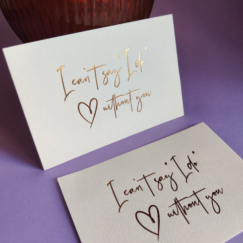 "I DO" Gold Foiled Bridesmaids Card (4 pcs pack)