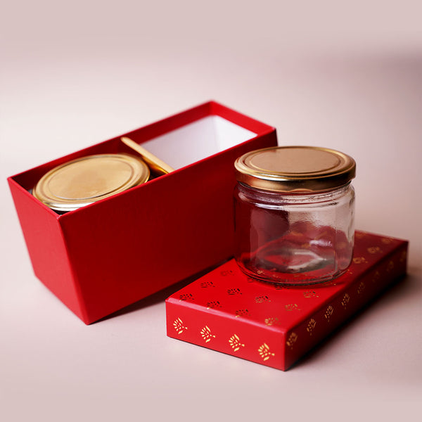 Jar Box of 2 (Crimson Red- Festive Collection)