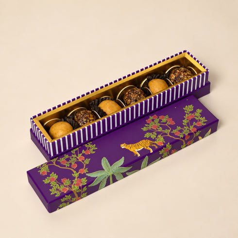 Bageecha Purple Cuff Style Chocolate/Mithai Box - Cavity of 6 pcs (Copy)