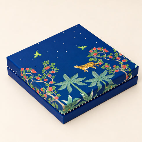 Bageecha Sapphire Blue Cuff Style Mithai/Chocolate Box ( Cavity of 16 pcs )