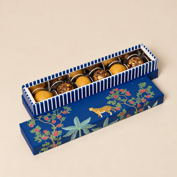 Bageecha Sapphire Cuff Style Chocolate/Mithai Box - Cavity of 6 pcs