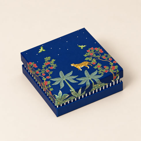 Bageecha Sapphire Blue Cuff Style Mithai/Chocolate Box ( Cavity of 9 pcs )