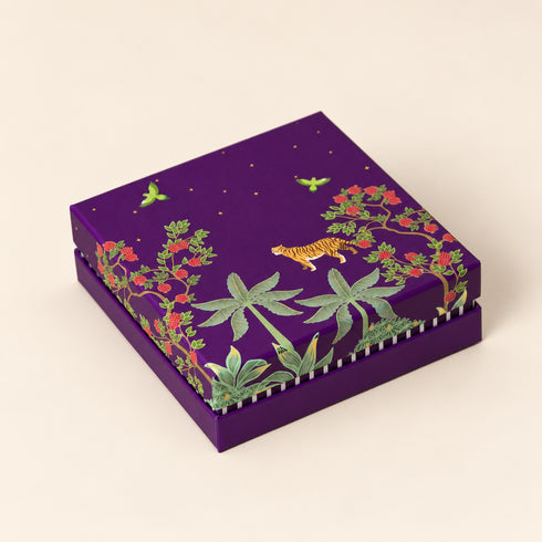 Bageecha Purple Cuff Style Mithai/Chocolate Box ( Cavity of 9 pcs )