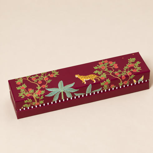 Bageecha Burgundy Cuff Style Chocolate/Mithai Box - Cavity of 6 pcs
