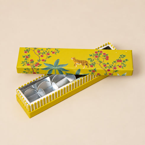 Bageecha Yellow Cuff Style Chocolate/Mithai Box - Cavity of 6 pcs