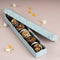 Moroccan Powder Blue Gold Foil Rigid Chocolate Box ( Cavity of 6 pcs )