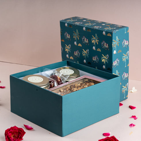 Van Mahal Gold Foil Box (Persian Green)