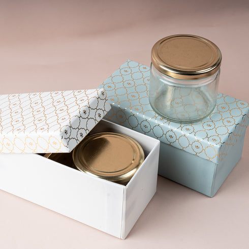 Moroccan Jar Box of 2 - Powder Blue