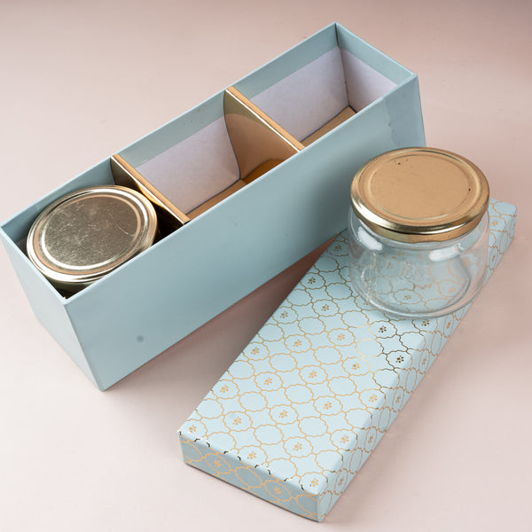 Moroccan Jar Box of 3 - Powder Blue