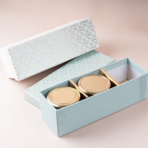 Moroccan Jar Box of 3 - Powder Blue