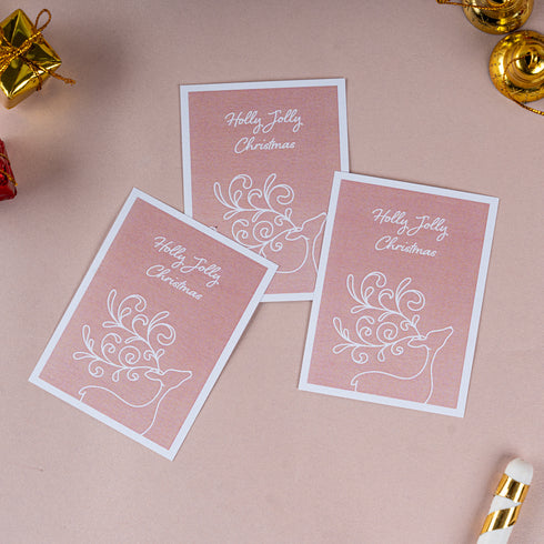 Holly Jolly Christmas Coral Tags