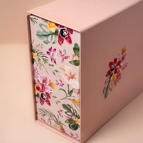 Botanical Coral Pink Magnetic Box