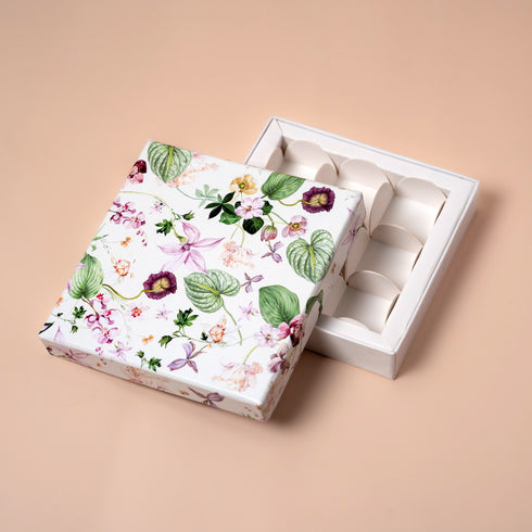 Twilight Orchid Rigid Chocolate Box ( Cavity of 9 pcs )