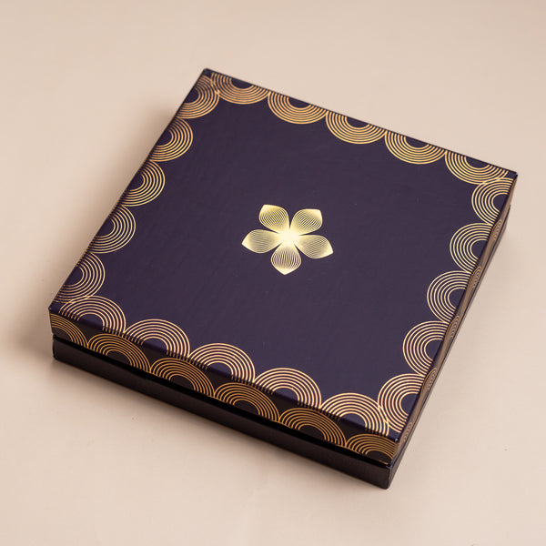 Utsav Midnight Purple Cuff Style Mithai/Chocolate Box ( Cavity of 9 pcs )