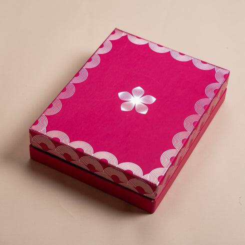 Utsav Rani Pink Cuff Style Mithai/Chocolate Box ( Cavity of 12 pcs )