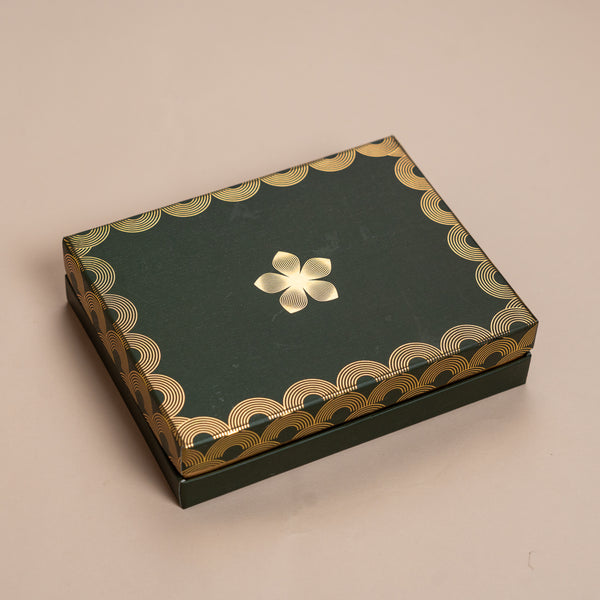 Utsav Olive Green Cuff Style Mithai/Chocolate Box ( Cavity of 12 pcs )