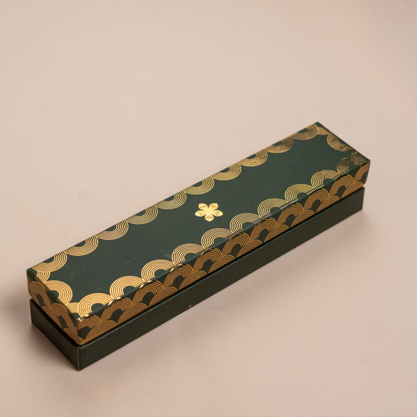 Utsav Olive Green Cuff Style Mithai/Chocolate Box ( Cavity of 6 pcs )