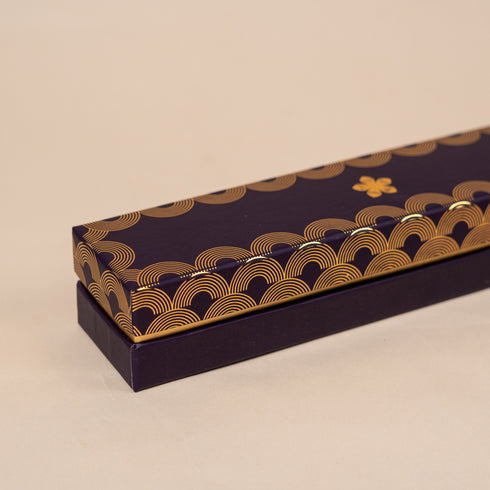 Utsav Midnight Purple Cuff Style Mithai/Chocolate Box ( Cavity of 6 pcs )