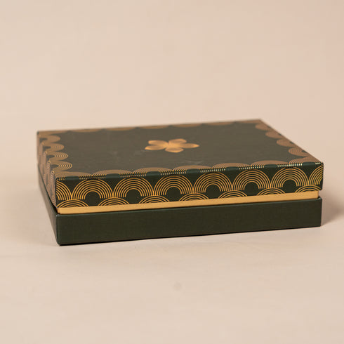 Utsav Olive Green Cuff Style Mithai/Chocolate Box ( Cavity of 12 pcs )