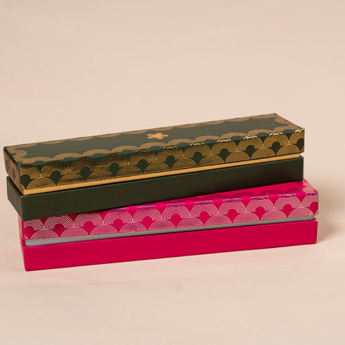 Utsav Olive Green Cuff Style Mithai/Chocolate Box ( Cavity of 6 pcs )
