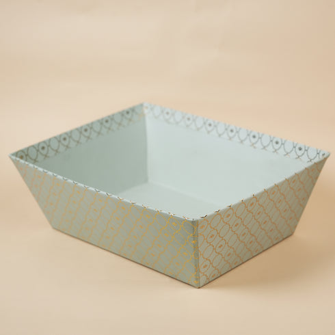 Moroccan Powder Blue Gold Foil Basket