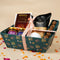 Van Mahal Gold Foil Basket (Persian Green)
