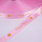 Happy Rakhi Gold Embossed Floret Ribbon (Pink)