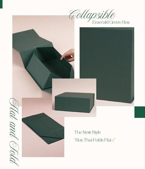 Collapsible Magnetic Emerald Green Box