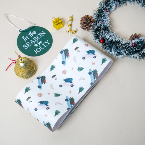 Red Gift Box with Santa’s Roadtrip Sleeve