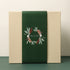 Christmas Cream Gift Box with Green Pinecone Sleeve
