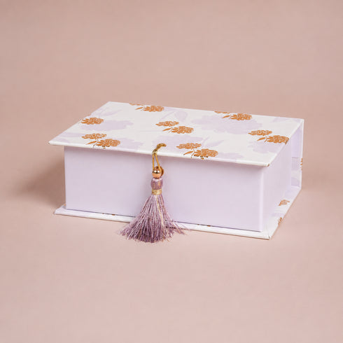 Peony Lilac Mithai/Bakery Box (Cavity of 6 pcs) - The Keepsake Edition