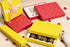 Moroccan Festive Yellow Gold Foil Rigid Chocolate Box ( Cavity of 9 pcs )