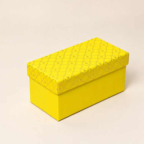 Moroccan Jar Box of 2 - Festive Yellow