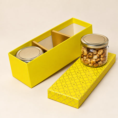 Moroccan Jar Box of 3 - Festive Yellow