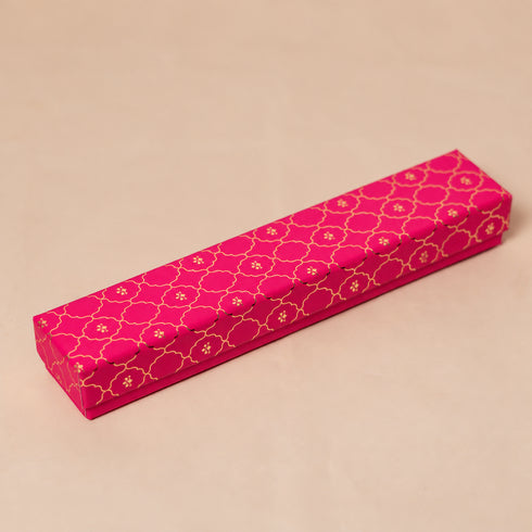 Moroccan Rani Pink Foil Rigid Chocolate Box ( Cavity of 6 pcs )