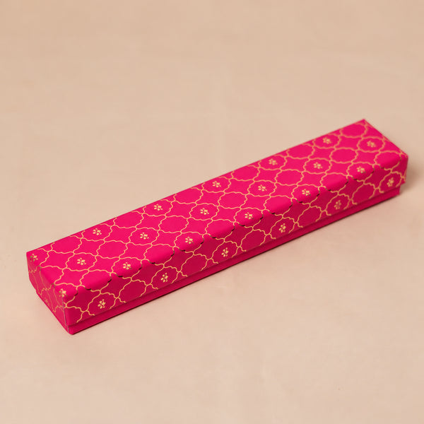 Moroccan Rani Pink Foil Rigid Chocolate Box ( Cavity of 6 pcs )